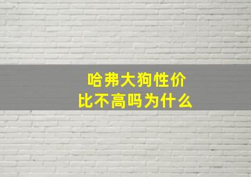 哈弗大狗性价比不高吗为什么