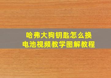 哈弗大狗钥匙怎么换电池视频教学图解教程