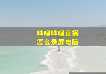 哔哩哔哩直播怎么录屏电脑