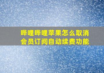 哔哩哔哩苹果怎么取消会员订阅自动续费功能