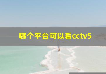 哪个平台可以看cctv5