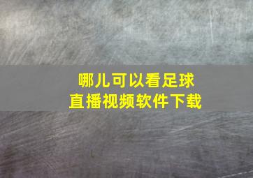 哪儿可以看足球直播视频软件下载