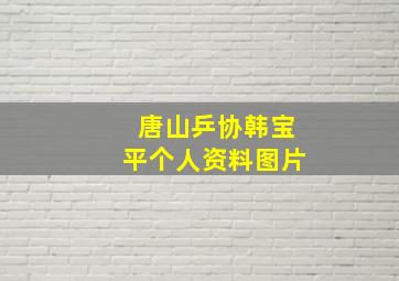 唐山乒协韩宝平个人资料图片