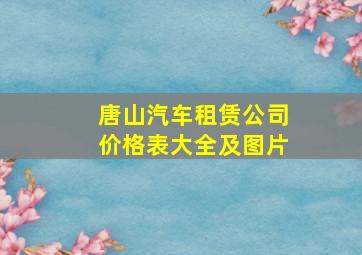 唐山汽车租赁公司价格表大全及图片