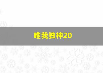 唯我独神20