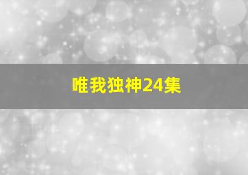 唯我独神24集