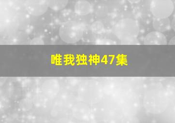 唯我独神47集