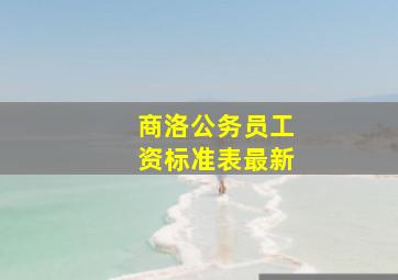 商洛公务员工资标准表最新