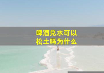 啤酒兑水可以松土吗为什么