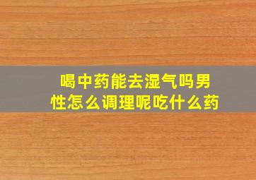 喝中药能去湿气吗男性怎么调理呢吃什么药