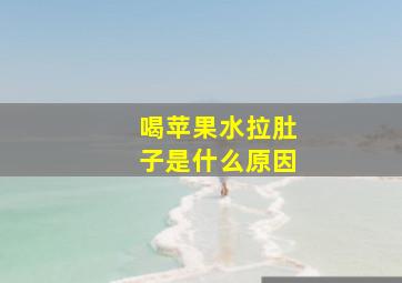 喝苹果水拉肚子是什么原因