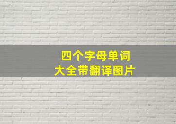 四个字母单词大全带翻译图片