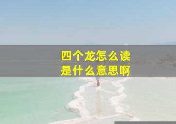 四个龙怎么读是什么意思啊