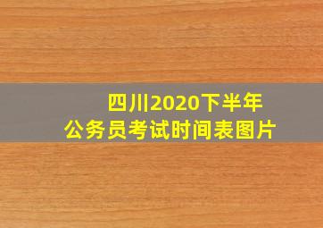 四川2020下半年公务员考试时间表图片