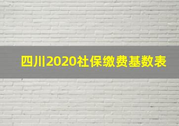 四川2020社保缴费基数表