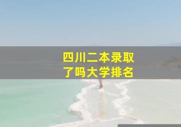 四川二本录取了吗大学排名