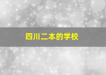 四川二本的学校