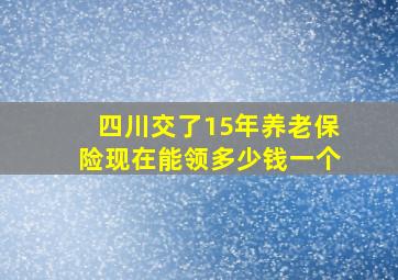 四川交了15年养老保险现在能领多少钱一个