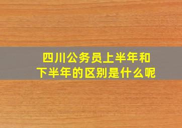 四川公务员上半年和下半年的区别是什么呢