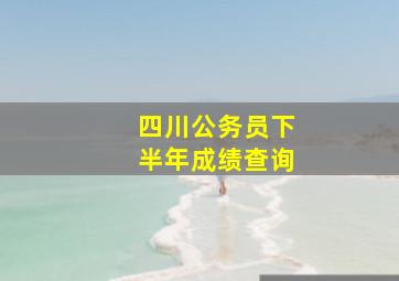 四川公务员下半年成绩查询