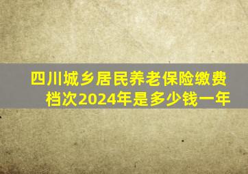 四川城乡居民养老保险缴费档次2024年是多少钱一年