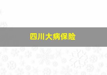 四川大病保险