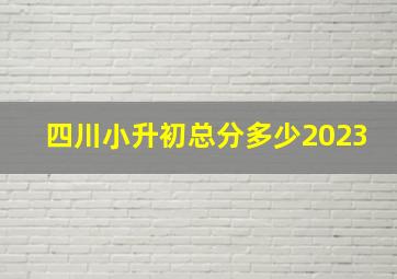 四川小升初总分多少2023