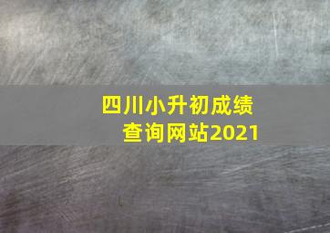 四川小升初成绩查询网站2021