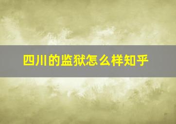 四川的监狱怎么样知乎