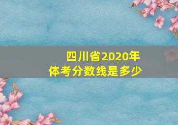 四川省2020年体考分数线是多少