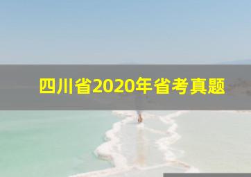 四川省2020年省考真题