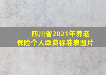 四川省2021年养老保险个人缴费标准表图片