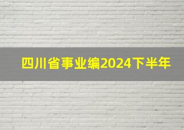 四川省事业编2024下半年