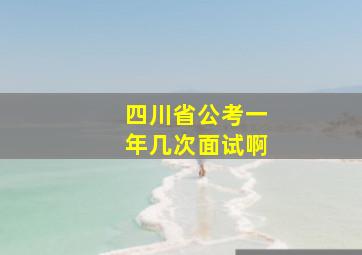 四川省公考一年几次面试啊