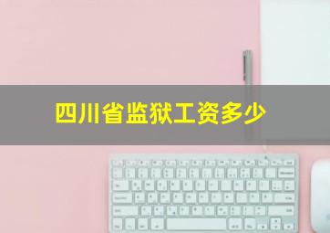 四川省监狱工资多少