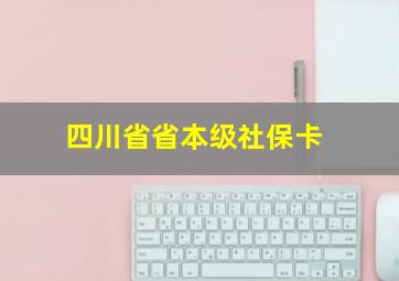 四川省省本级社保卡