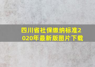 四川省社保缴纳标准2020年最新版图片下载