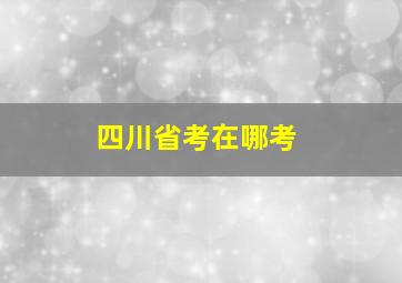 四川省考在哪考