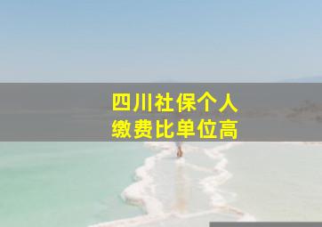 四川社保个人缴费比单位高