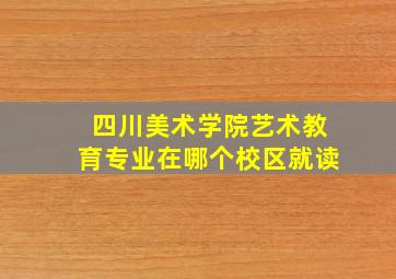 四川美术学院艺术教育专业在哪个校区就读