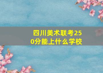 四川美术联考250分能上什么学校