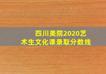 四川美院2020艺术生文化课录取分数线