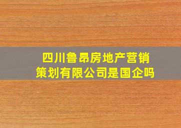 四川鲁昂房地产营销策划有限公司是国企吗