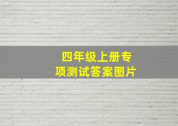 四年级上册专项测试答案图片