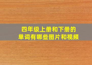 四年级上册和下册的单词有哪些图片和视频