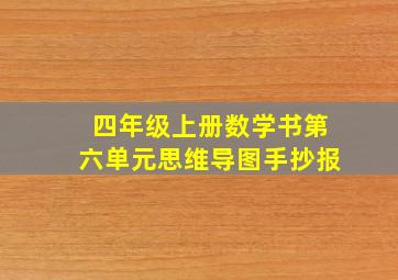 四年级上册数学书第六单元思维导图手抄报