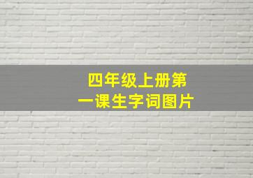 四年级上册第一课生字词图片