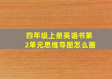 四年级上册英语书第2单元思维导图怎么画