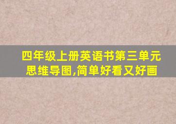 四年级上册英语书第三单元思维导图,简单好看又好画