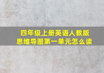 四年级上册英语人教版思维导图第一单元怎么读